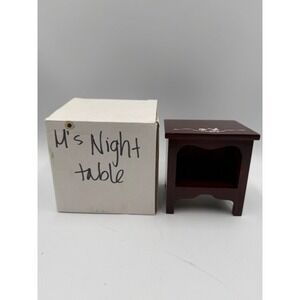North American Bear Co Muffy VanderBear Miniature Wooden Nightstand Table Boxed